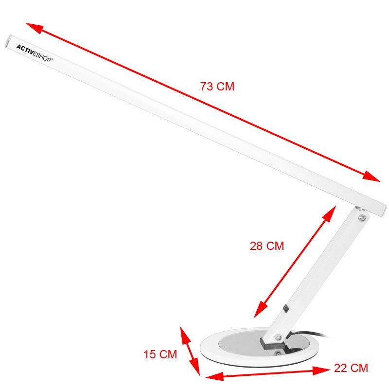 Lampa na biurko Slim led biała -Lampy- 