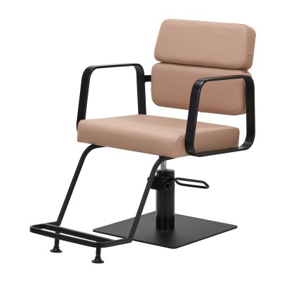 Black-beige hydraulic salon chair