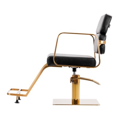 Black and gold barber chair