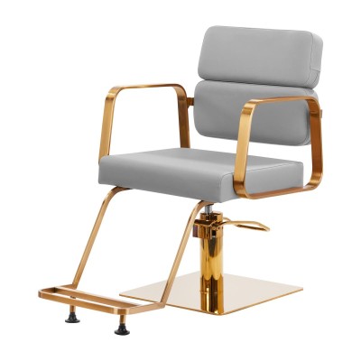 Gabbiano fotel fryzjerski Porto złoto szary -Meble fryzjerskie- 