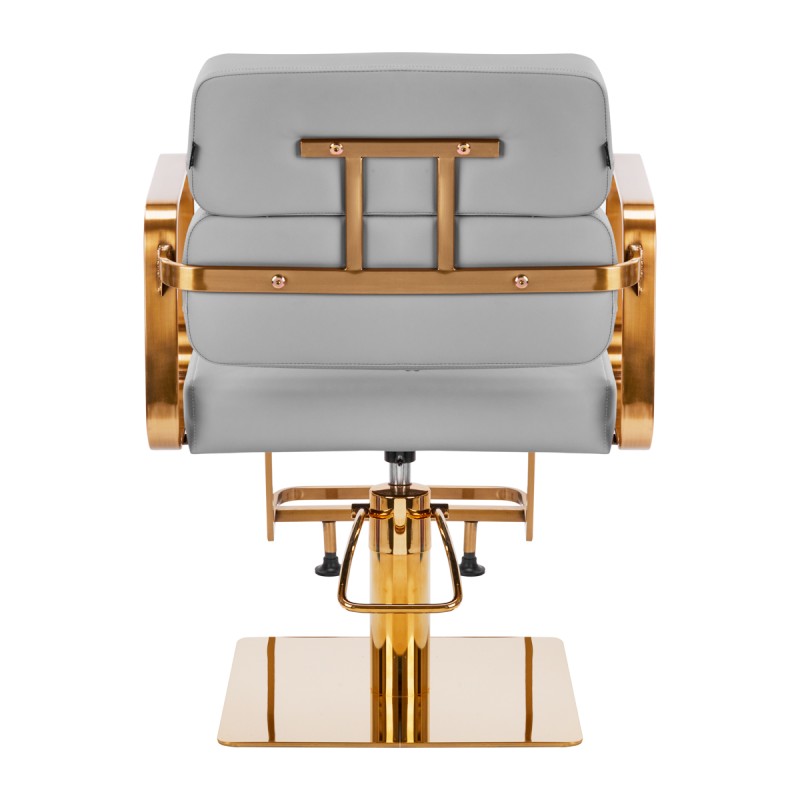 Gabbiano fotel fryzjerski Porto złoto szary -Meble fryzjerskie- 