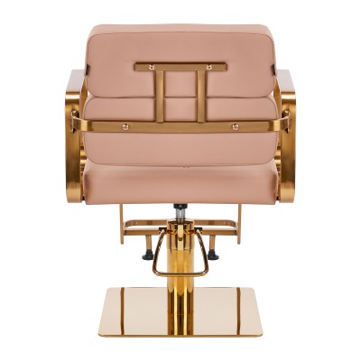 Beige salon chair gold base