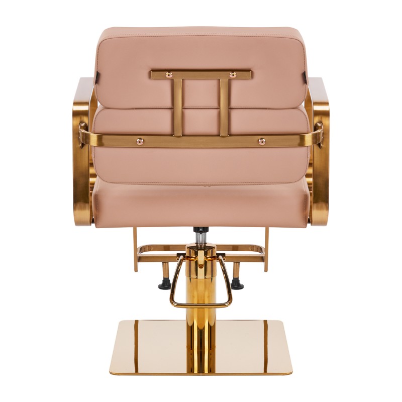 Beige salon chair gold base