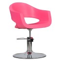 Fotel fryzjerski Prato - różowy