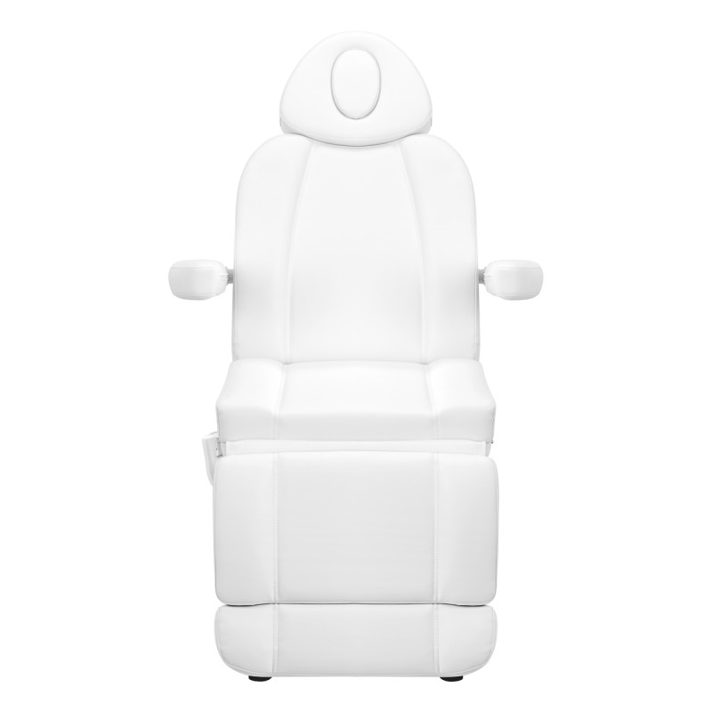 Biały elektryczny fotel do zabiegów kosmetycznych Zaffiro.