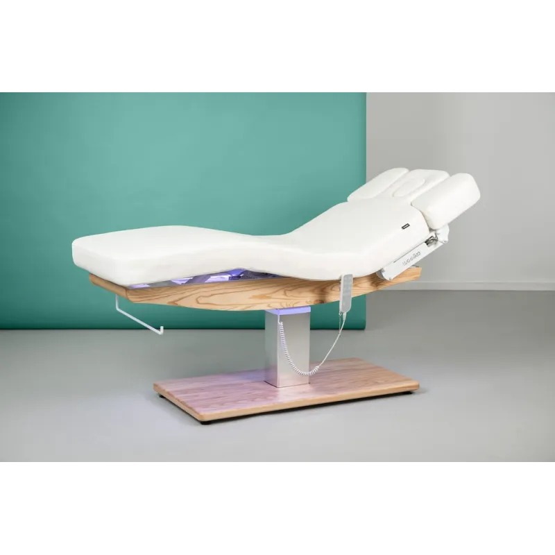 Luksusowy fotel SPA CONDRA SMART z drewnianą bazą i podgrzewanym materacem