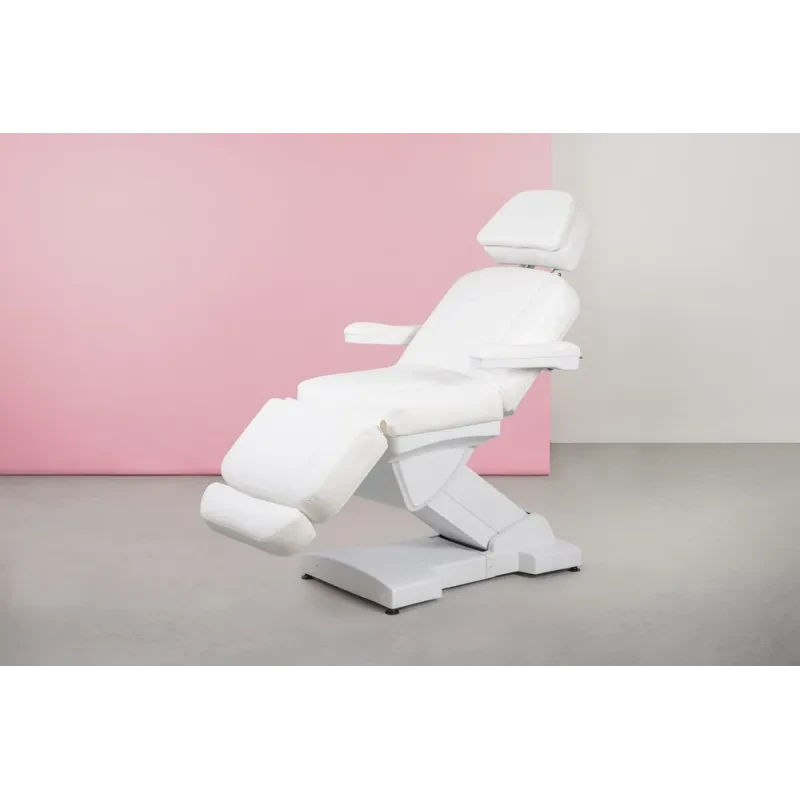 Fotel kosmetyczny elektryczny RICLE biały do zabiegów precyzyjnych