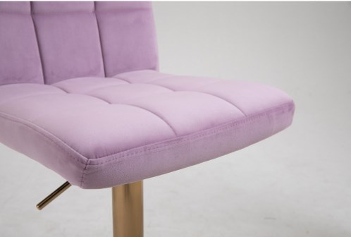 różowe wysokie krzesło kosmetyczne hoker